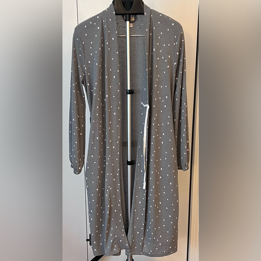 LC Lauren Conrad Gray Knit Robe